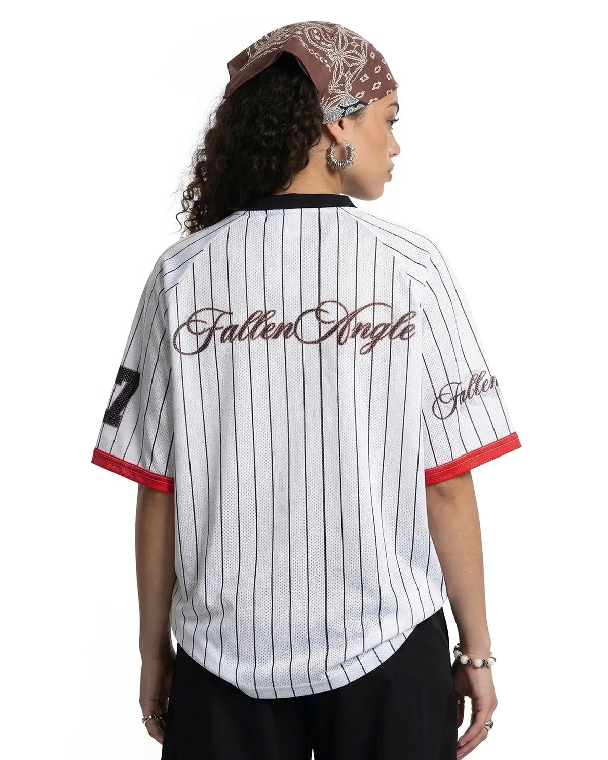Pinstripe Number Mesh Jersey | Flation Streetwear