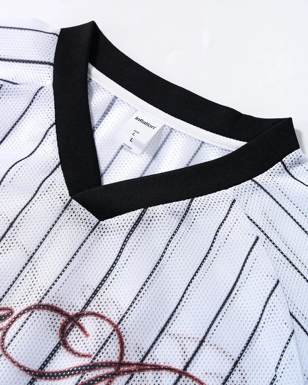 Pinstripe Number Mesh Jersey | Flation Streetwear