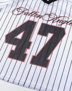 Pinstripe Number Mesh Jersey | Flation Streetwear