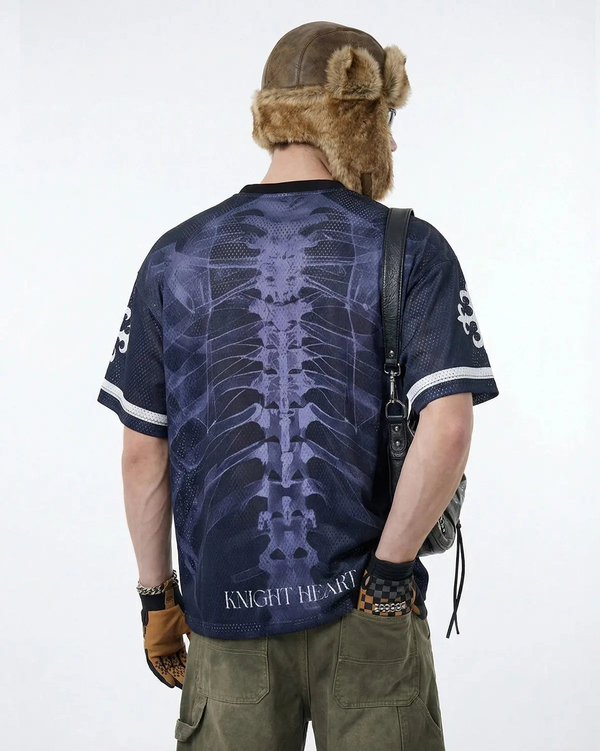 X-Ray Skeleton Graphic Mesh Jersey | Flation Streetwear