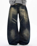 Bamboo Weave Barrel Baggy Jeans | Flation Streetwear