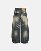 Bamboo Weave Barrel Baggy Jeans | Flation Streetwear