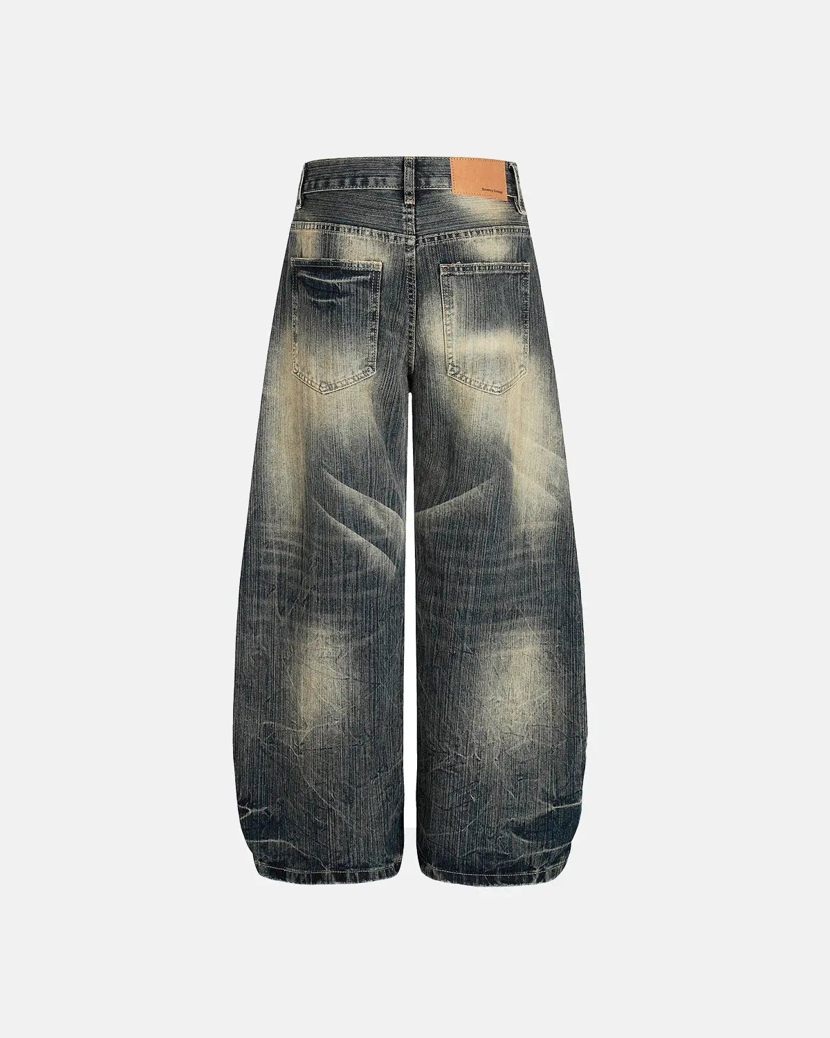 Bamboo Weave Barrel Baggy Jeans | Flation Streetwear