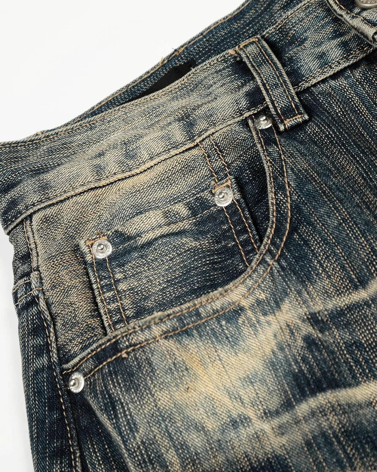 Bamboo Weave Barrel Baggy Jeans | Flation Streetwear