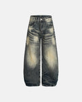 Bamboo Weave Barrel Baggy Jeans | Flation Streetwear