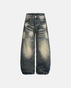 Bamboo Weave Barrel Baggy Jeans | Flation Streetwear