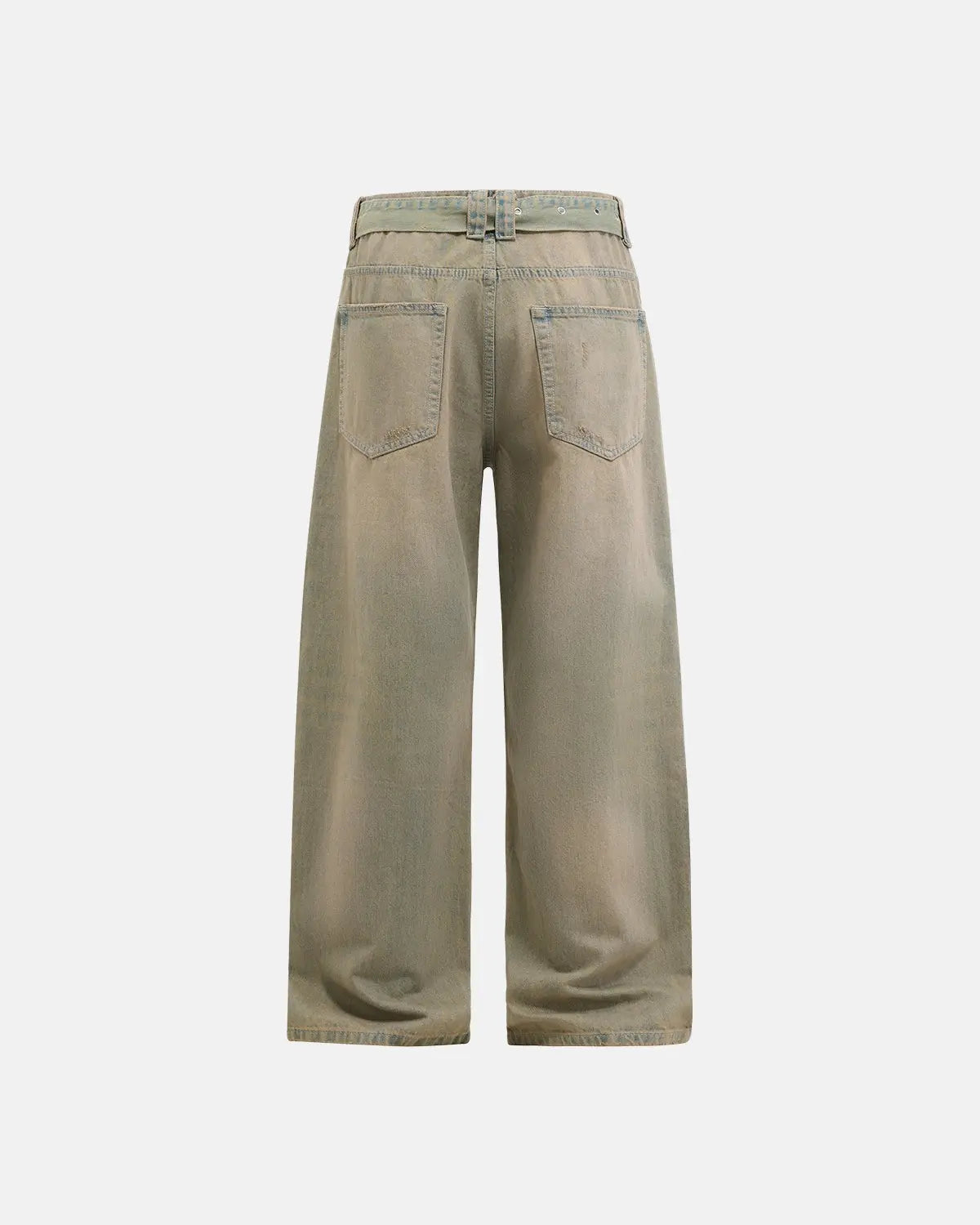 Beaded Studded Washed Baggy Jeans | Flation Streetwear