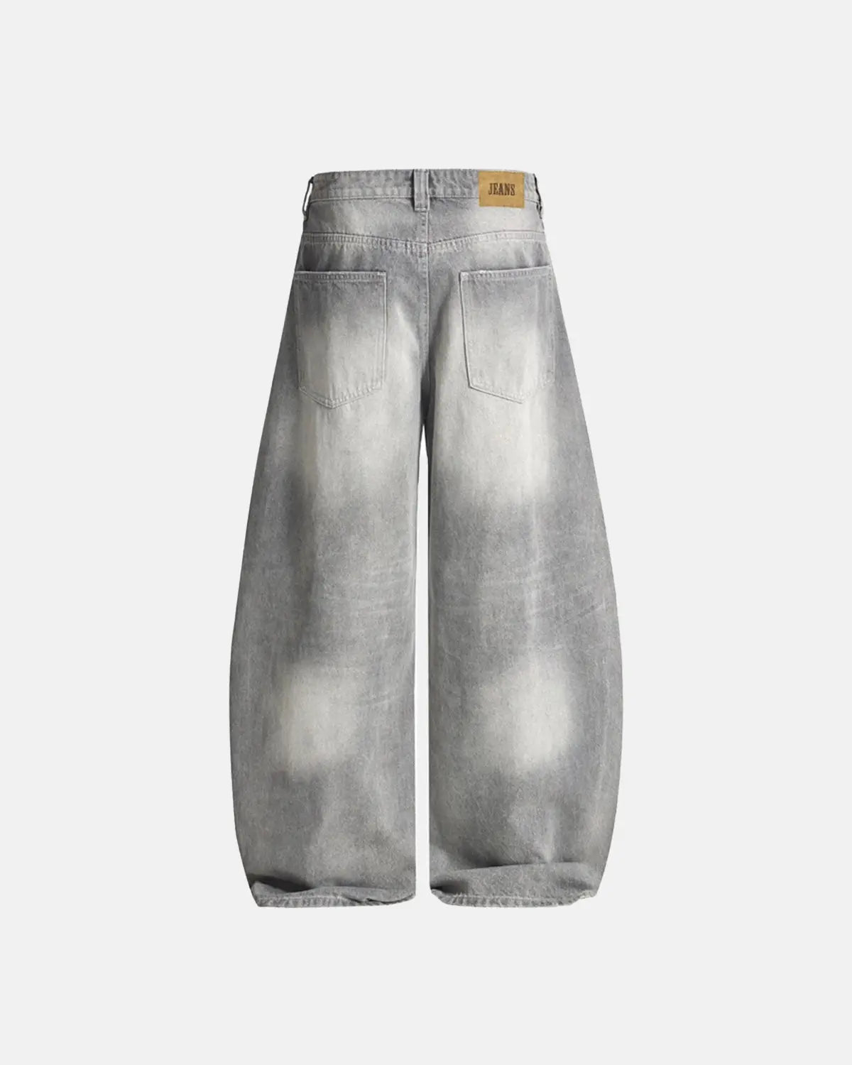 Blue Acid Wash Barrel Jeans | Flation Streetwear