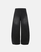 Distressed Eyelet Barrel Jeans | Flation Streetwear