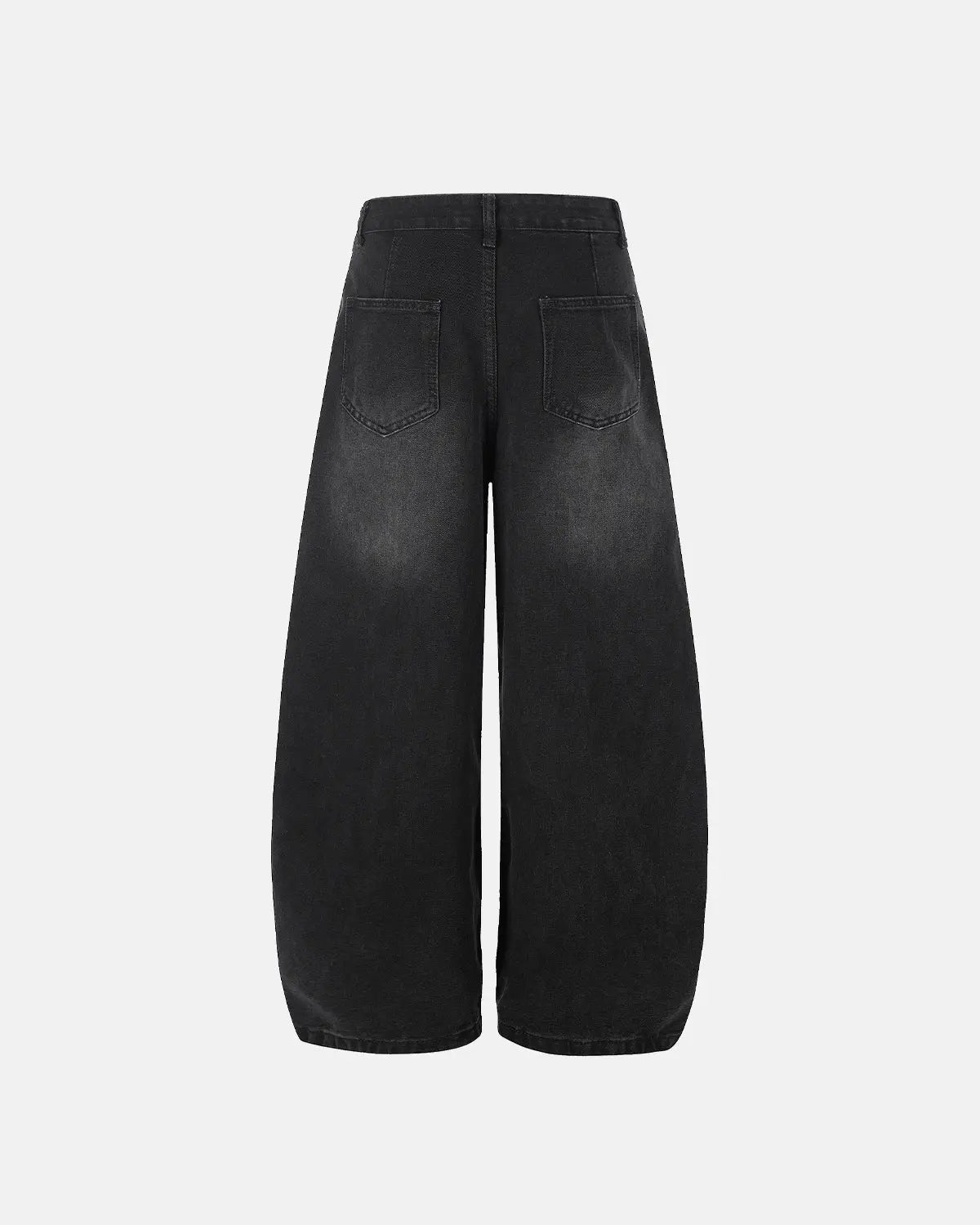 Distressed Eyelet Barrel Jeans | Flation Streetwear