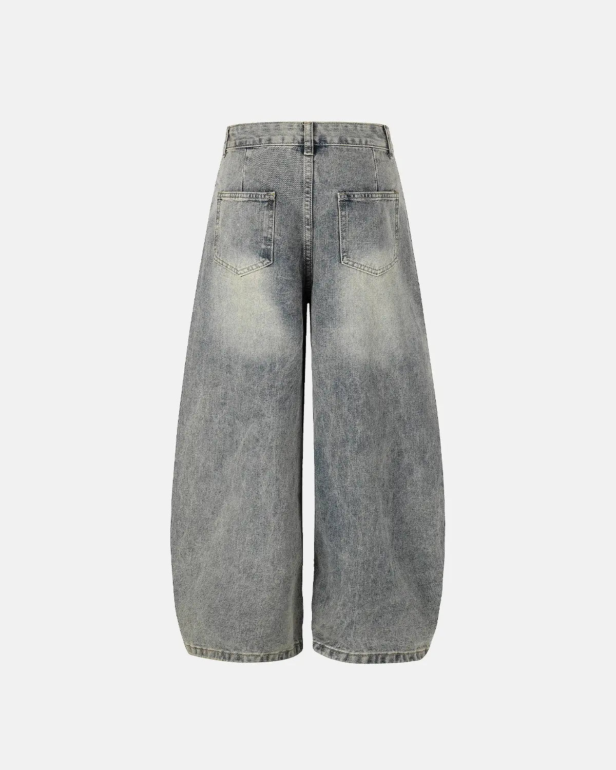 Distressed Eyelet Barrel Jeans | Flation Streetwear