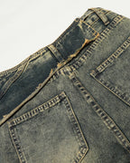 Distressed Washed Wide Leg Denim Jeans | Flation Streetwear