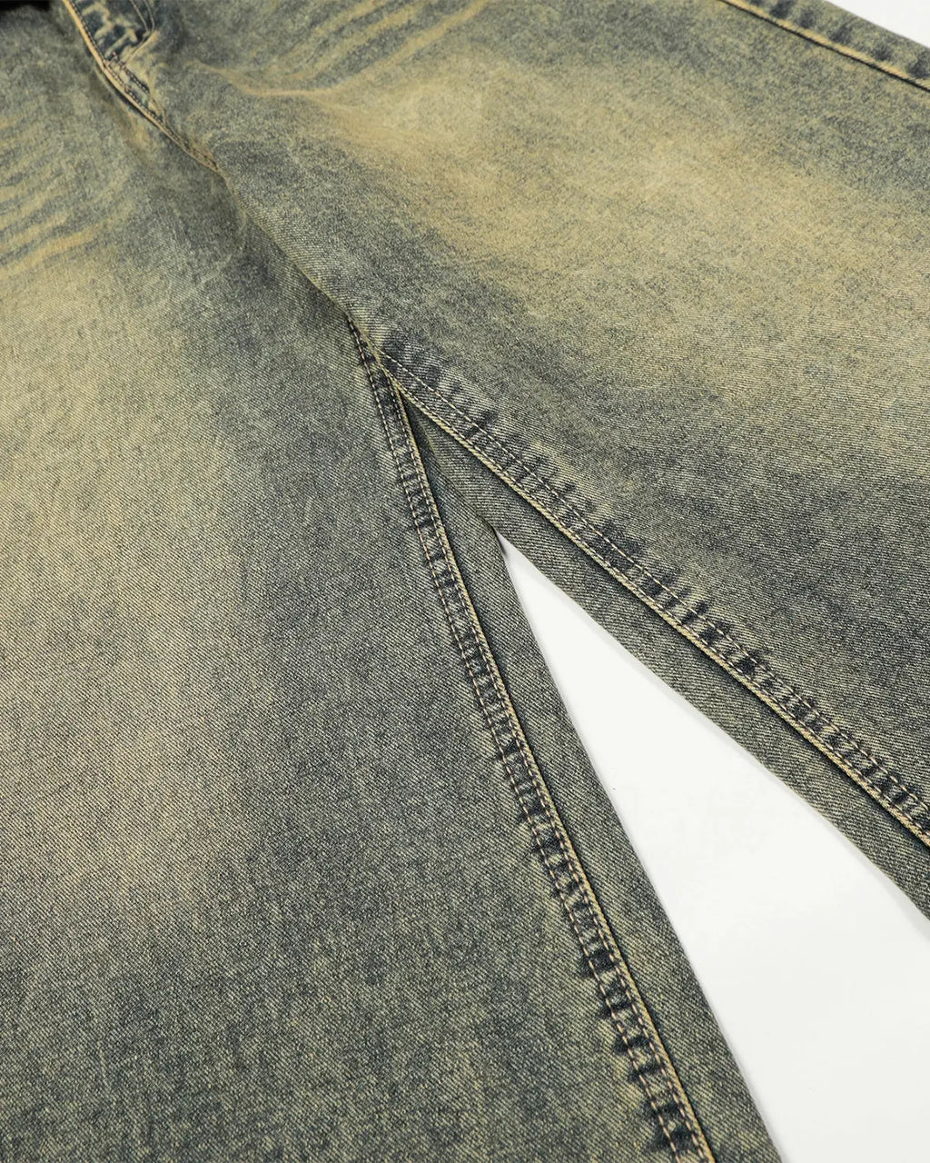 Distressed Washed Wide Leg Denim Jeans | Flation Streetwear