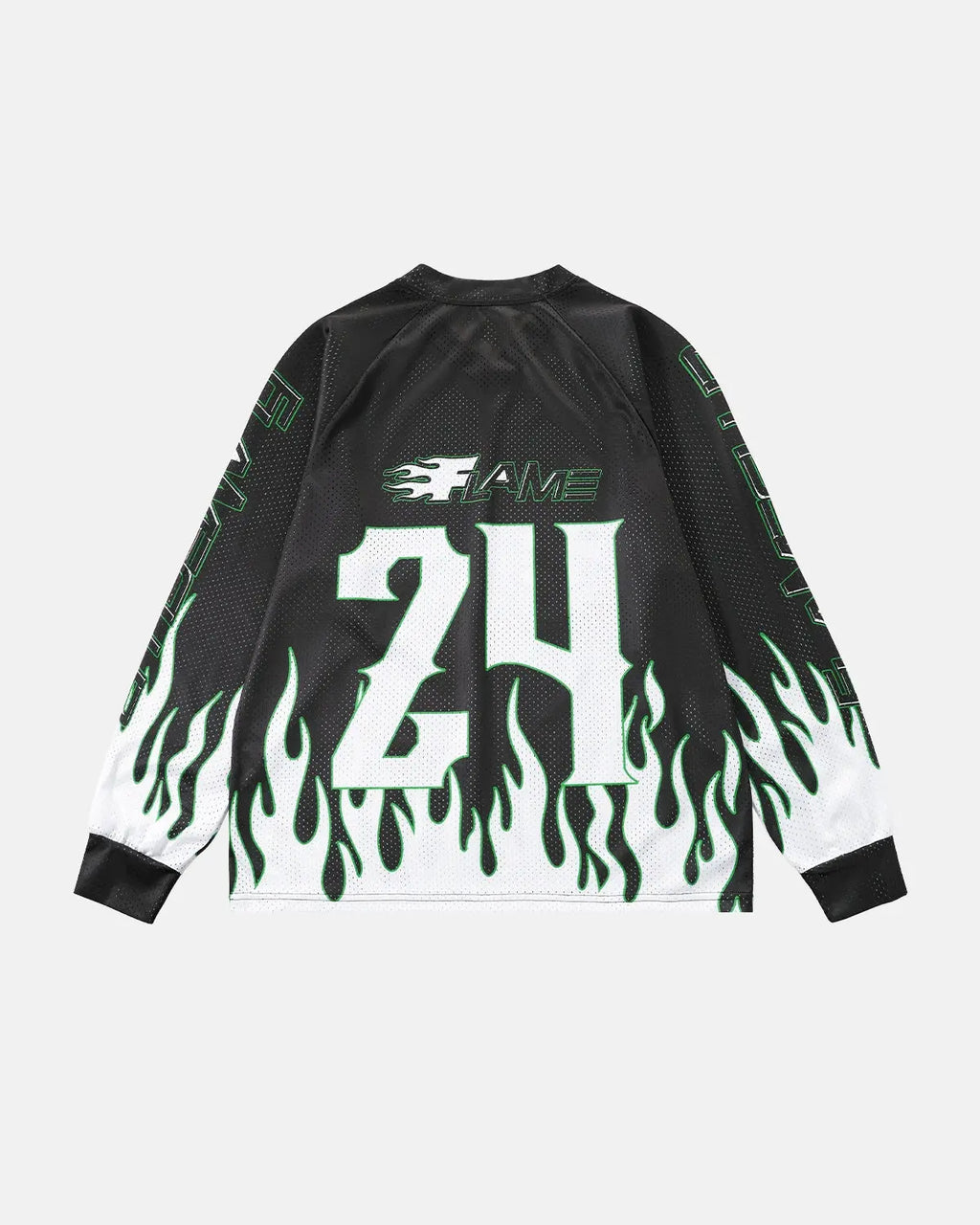 Flame Print Mesh Tees | Flation Streetwear