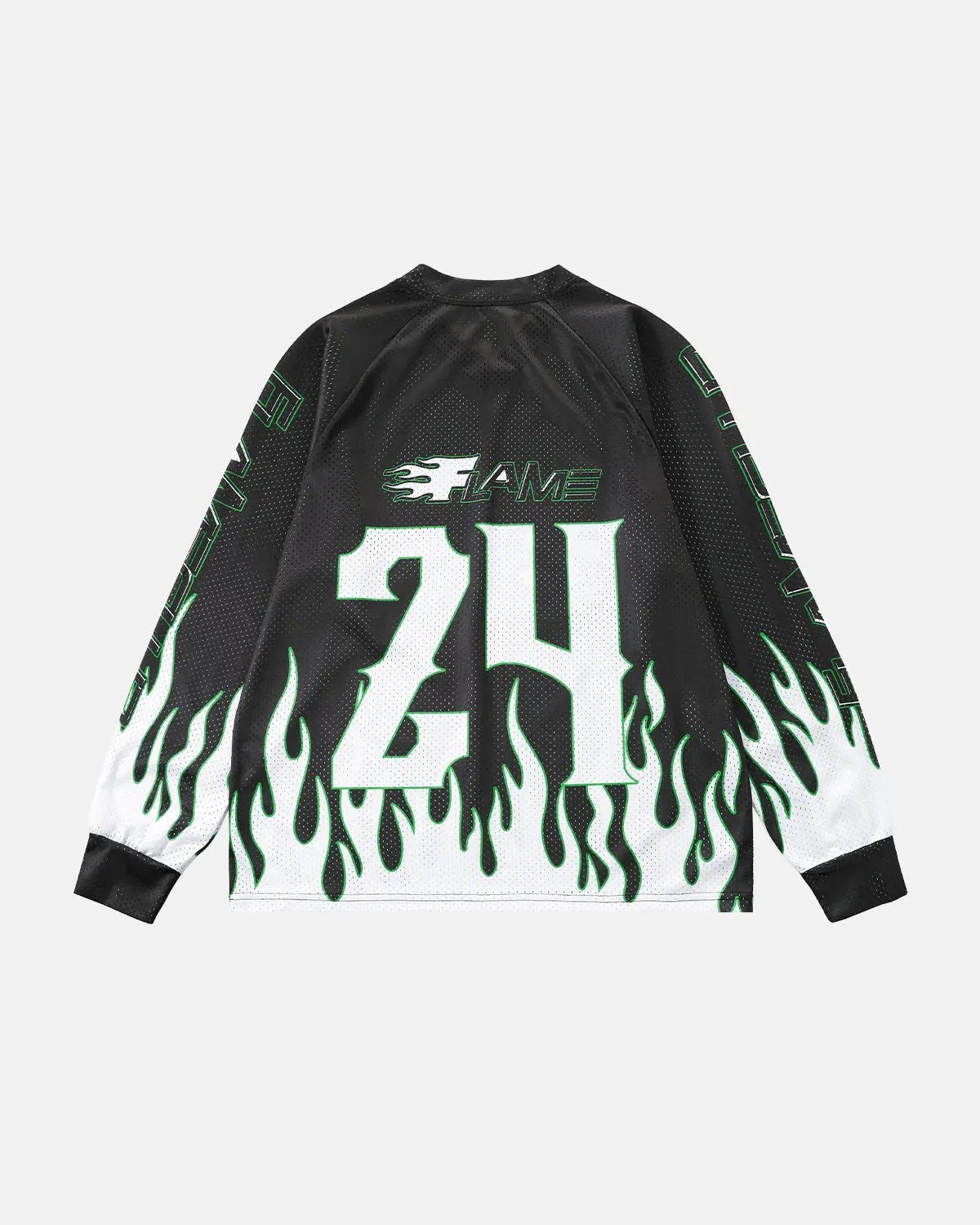 Flame Print Mesh Tees | Flation Streetwear