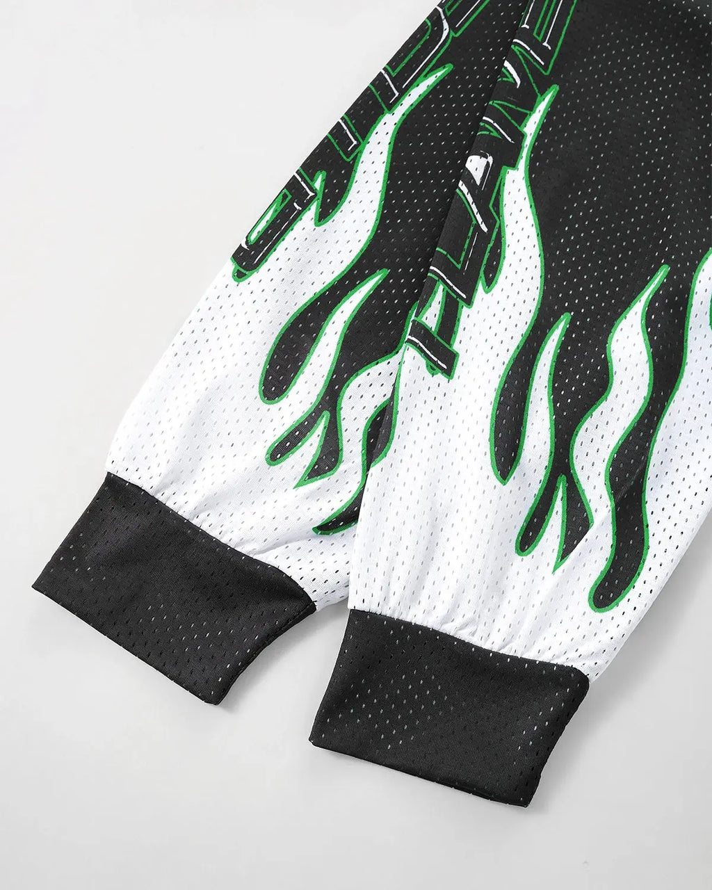 Flame Print Mesh Tees | Flation Streetwear