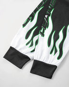 Flame Print Mesh Tees | Flation Streetwear