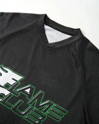 Flame Print Mesh Tees | Flation Streetwear