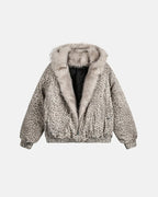 Leopard Faux Fur Lined Bomber Jacket | Flation Streetwear