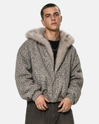 Leopard Faux Fur Lined Bomber Jacket | Flation Streetwear