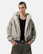 Leopard Faux Fur Lined Bomber Jacket | Flation Streetwear