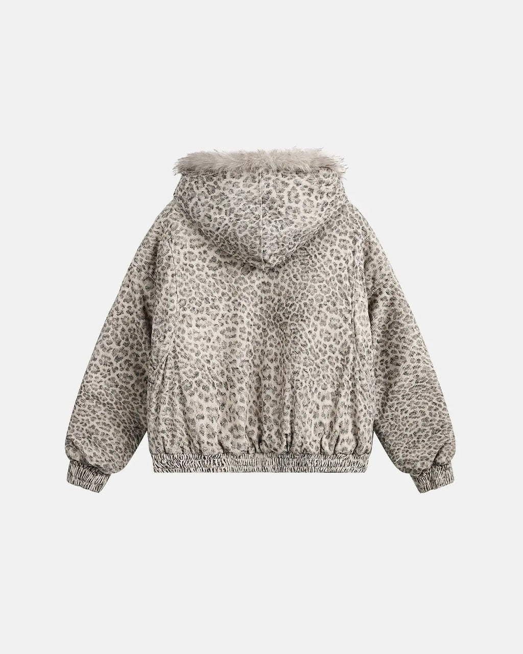 Leopard Faux Fur Lined Bomber Jacket | Flation Streetwear