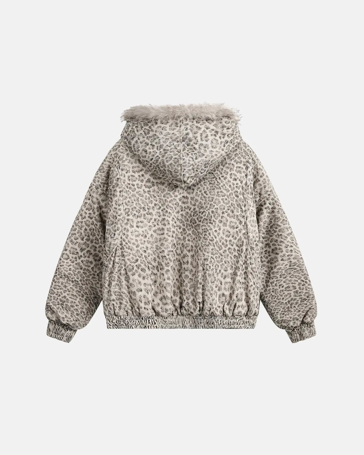 Leopard Faux Fur Lined Bomber Jacket | Flation Streetwear
