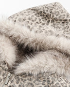 Leopard Faux Fur Lined Bomber Jacket | Flation Streetwear
