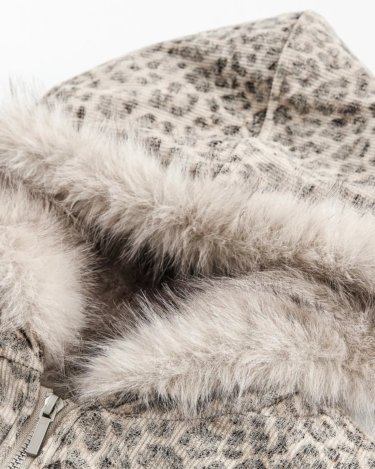 Leopard Faux Fur Lined Bomber Jacket | Flation Streetwear