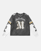 Mesh Skeleton Print Long Sleeve Tee | Flation Streetwear
