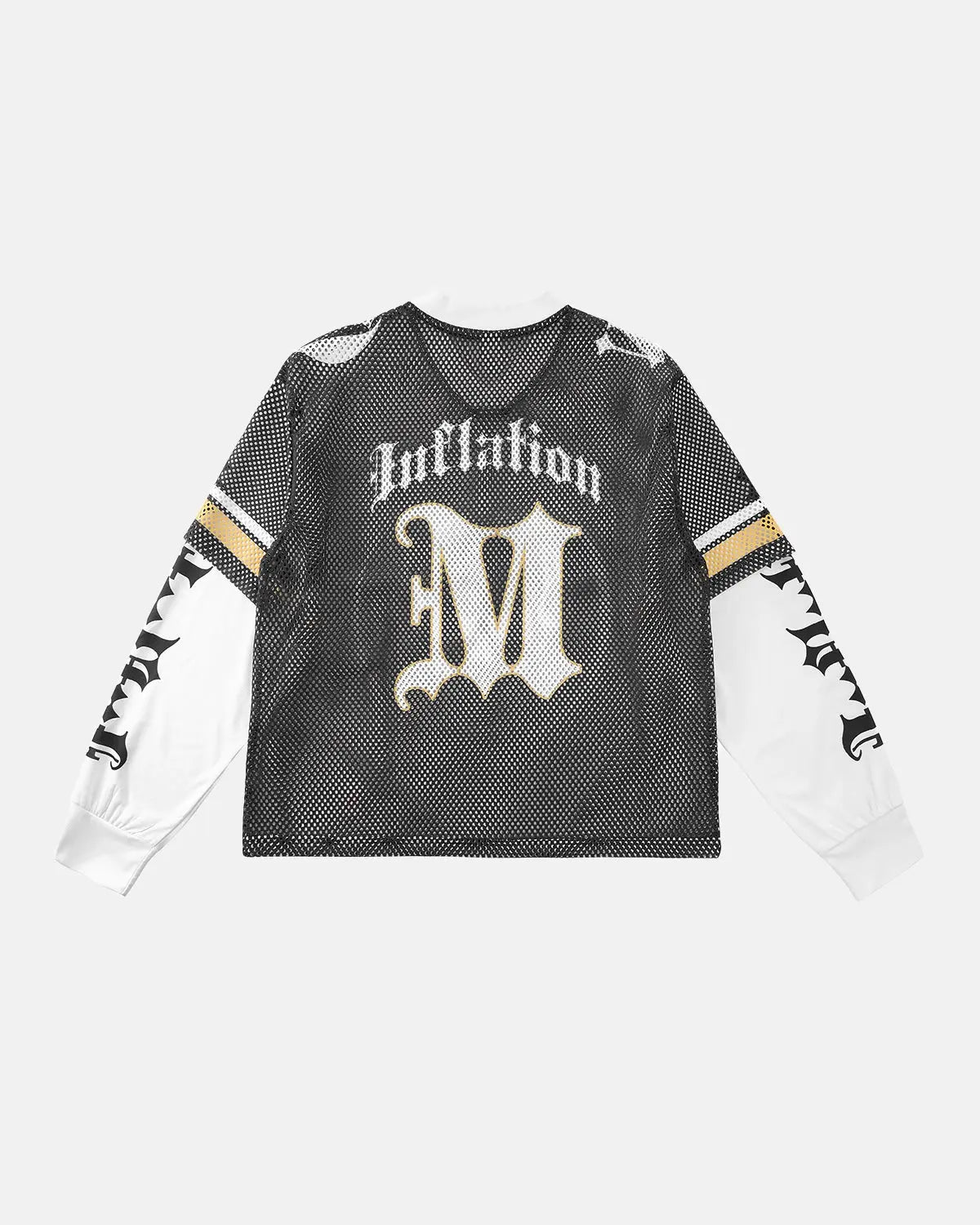 Mesh Skeleton Print Long Sleeve Tee | Flation Streetwear