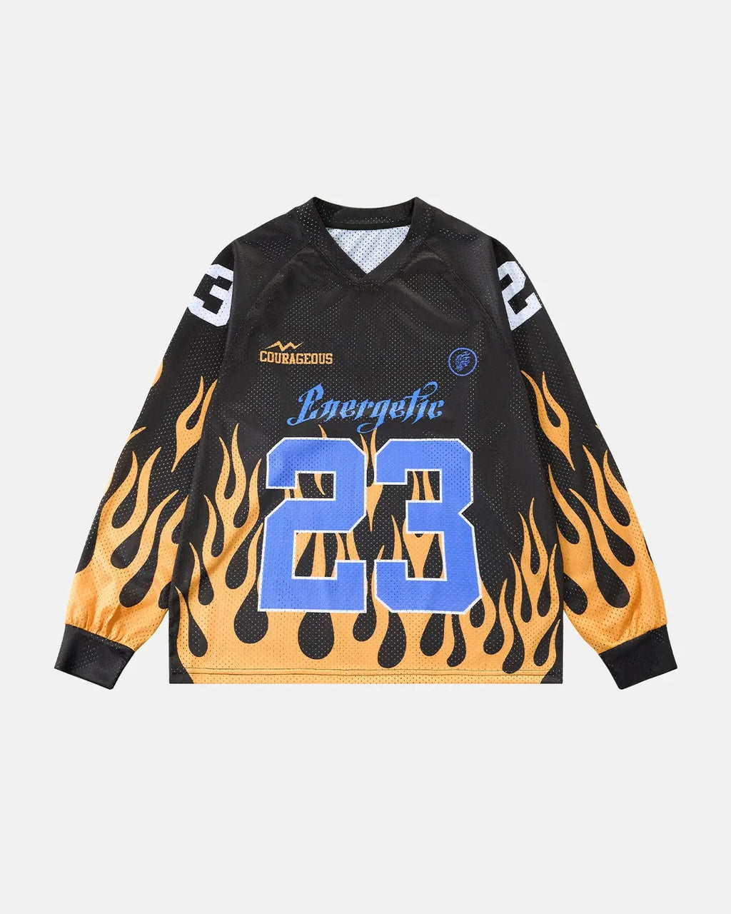 NO.23 & Flame Print Mesh Tees | Flation Streetwear