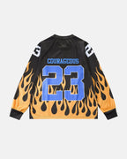 NO.23 & Flame Print Mesh Tees | Flation Streetwear