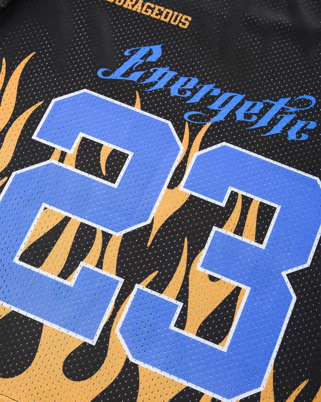 NO.23 & Flame Print Mesh Tees | Flation Streetwear
