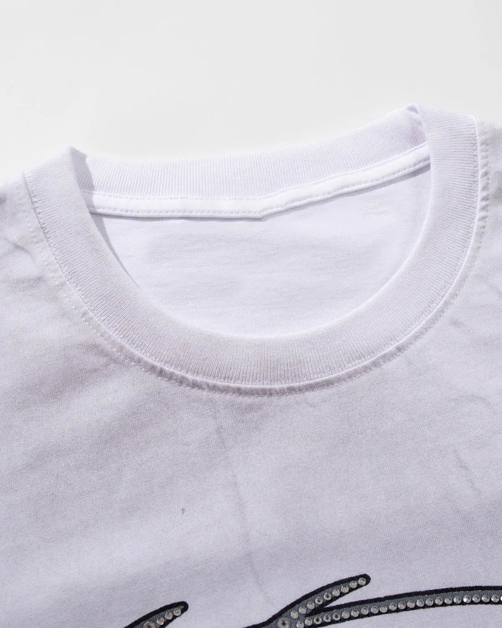 Rhinestone Washed Graphic T-Shirt | Flation Streetwear