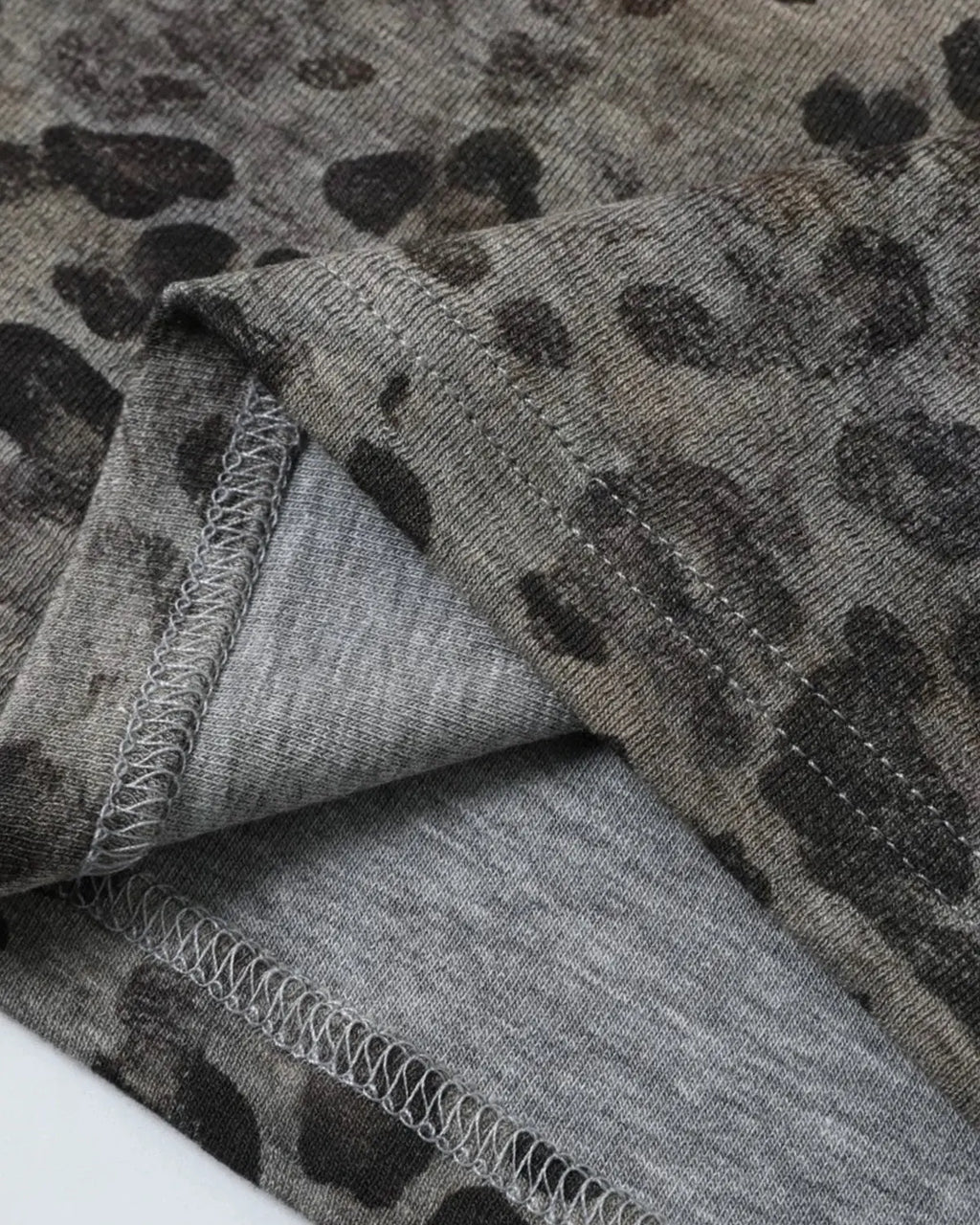 Leopard Script Henley Baby Tees | Flation Streetwear
