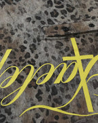 Leopard Script Henley Baby Tees | Flation Streetwear