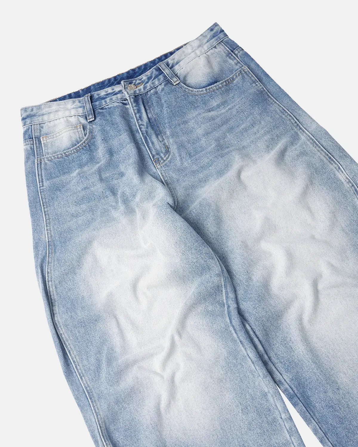 Flation Brand Washed Baggy Denim Pants