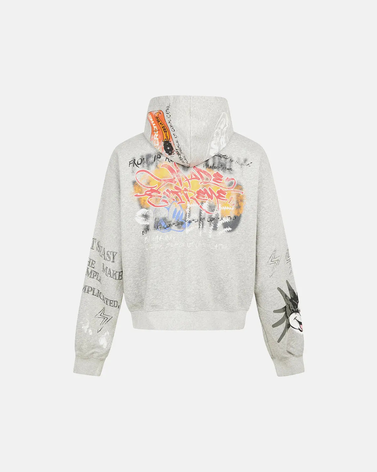 Boxy Graffiti Zip Up Hoodie | Flation Streetwear