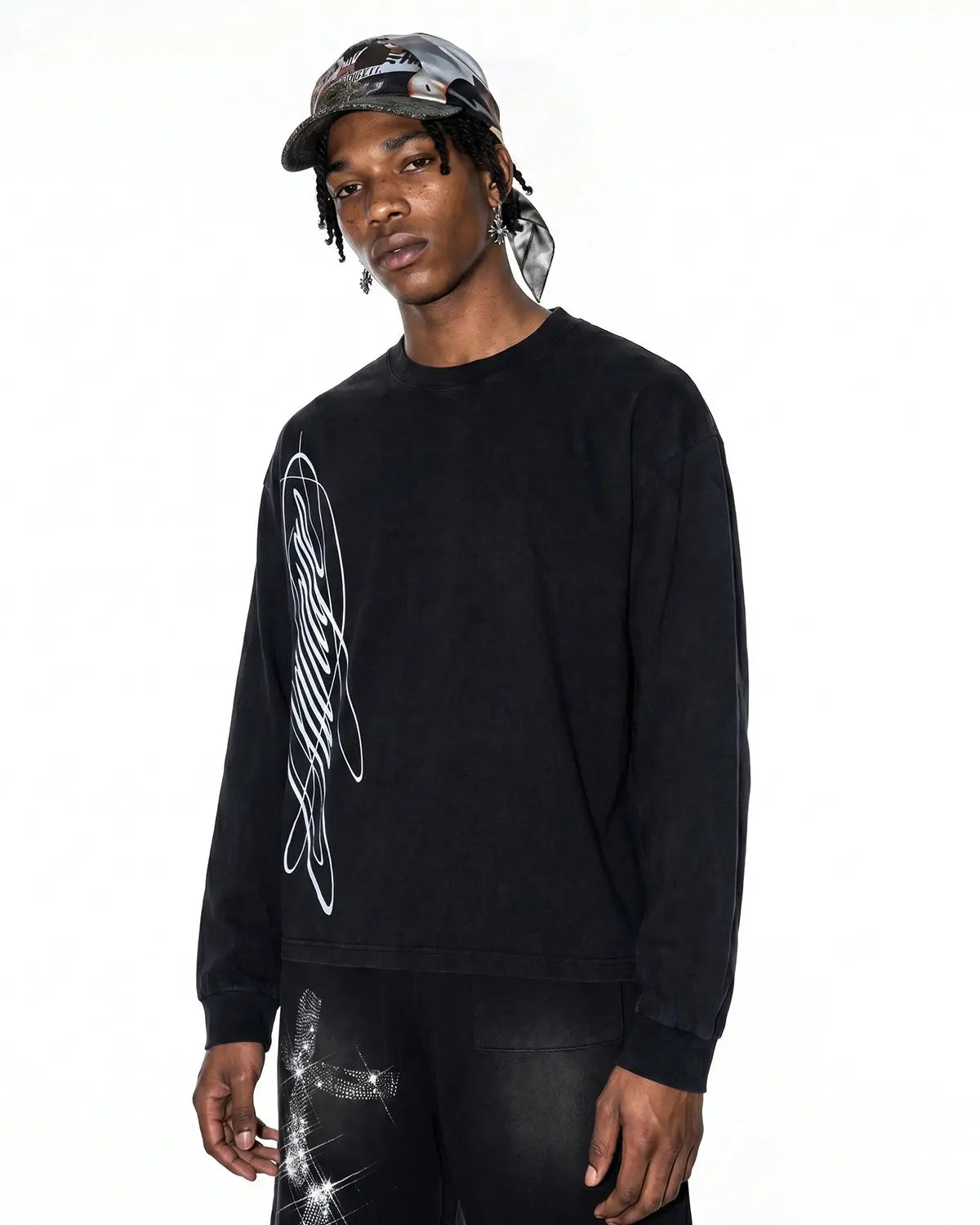 Boxy Script Graphic Washed T-Shirts | Flation Streetwear