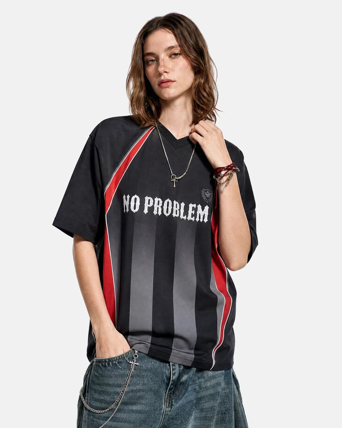 Color Block Letter Graphic Jersey Tee | Flation Streetwear