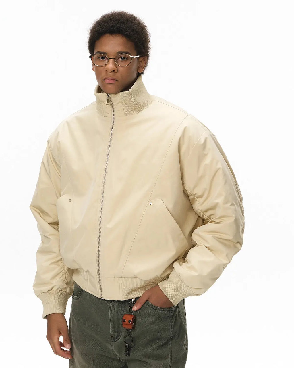 Cotton Padded Bomber Jacket | Flation Streetwear