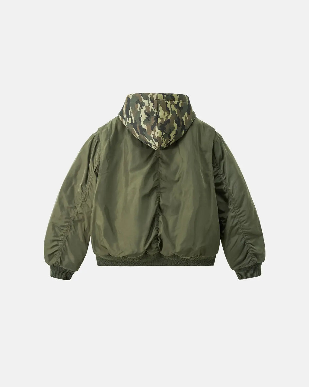 Detachable Layered Camo Bomber Jacket | Flation Streetwear