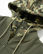 Detachable Layered Camo Bomber Jacket | Flation Streetwear