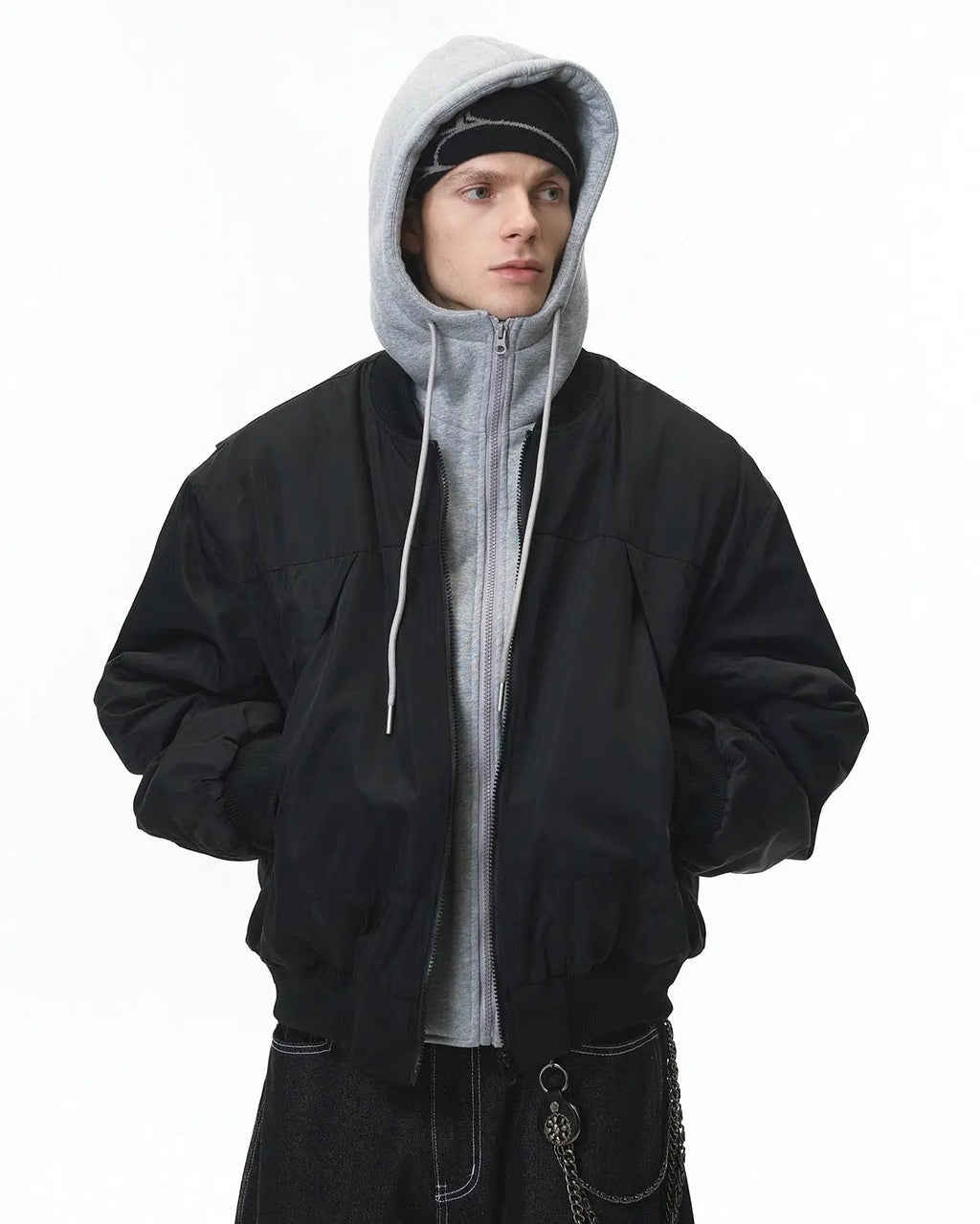 Detachable Layered Camo Bomber Jacket | Flation Streetwear