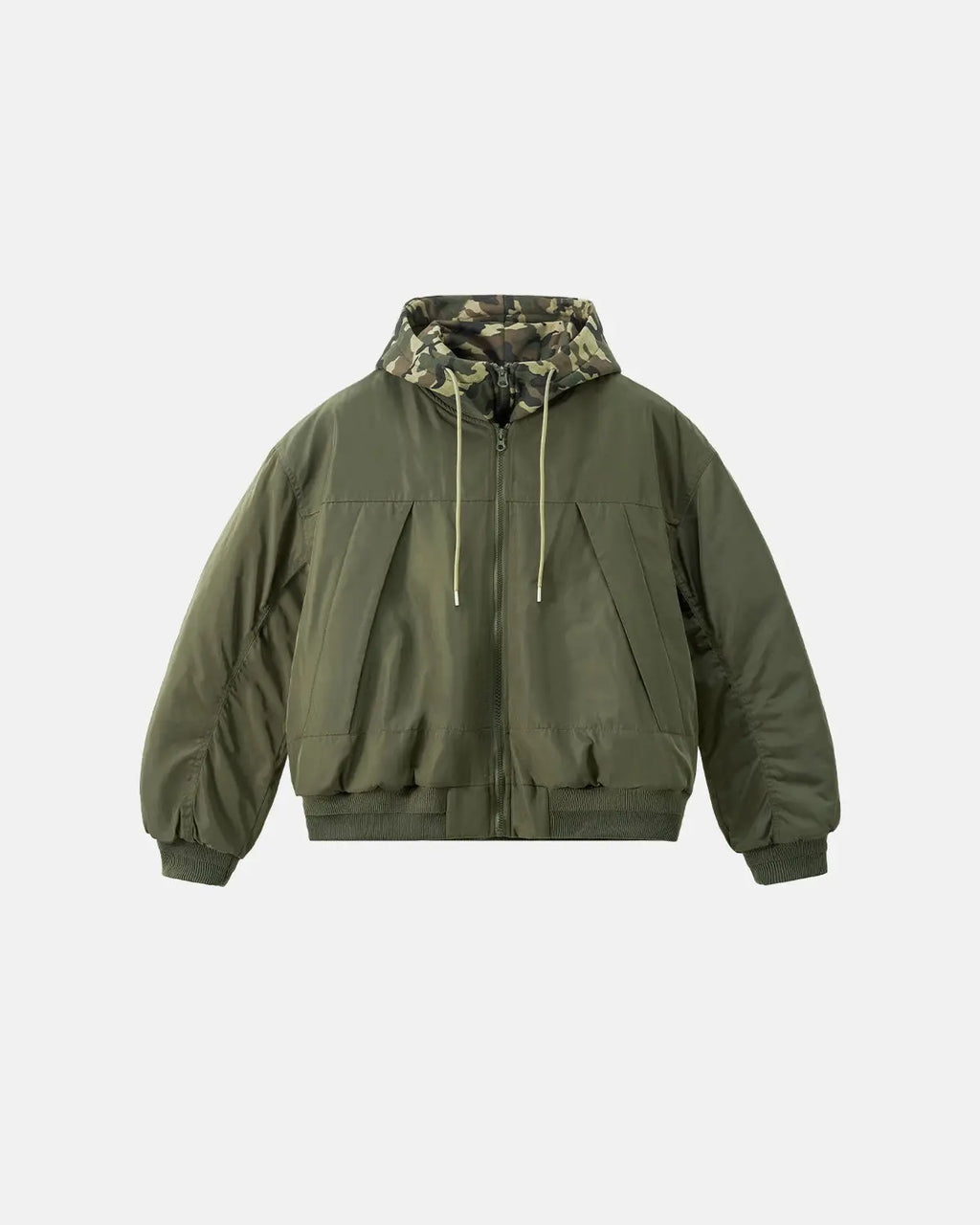 Detachable Layered Camo Bomber Jacket | Flation Streetwear
