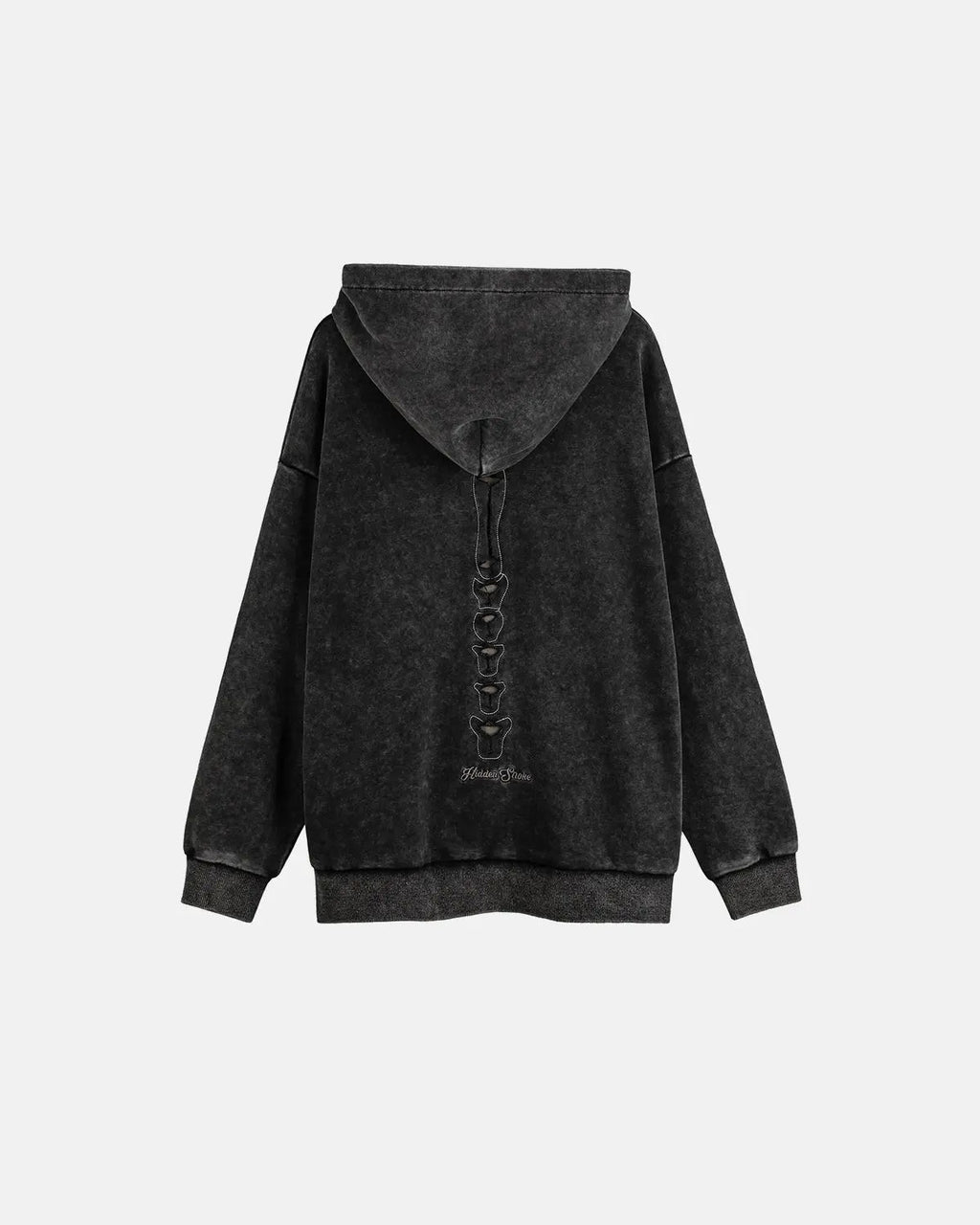 Distressed Ribcage Wash Hoodie | Flation Streetwear