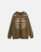 Distressed Ribcage Wash Hoodie | Flation Streetwear