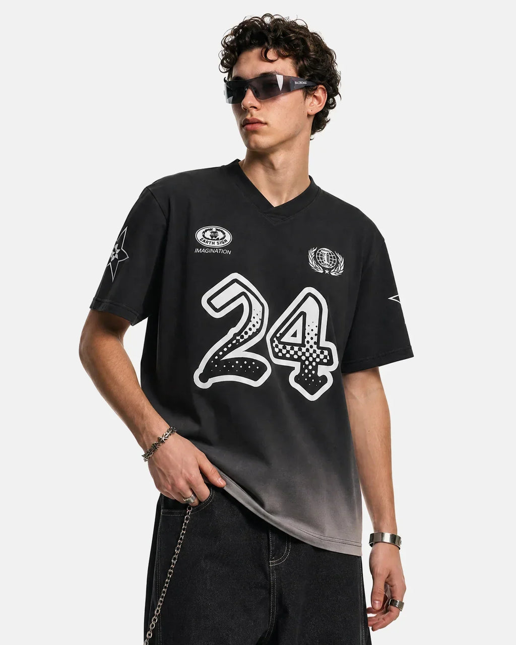 Gradient Number Graphic Jersey Tee | Flation Streetwear