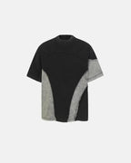 Patchwork Washed Boxy Cropped T-Shirt | Flation Streetwear
